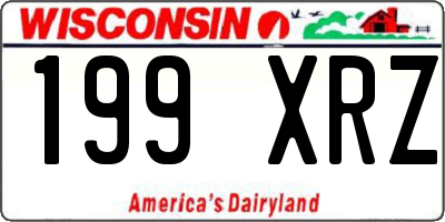 WI license plate 199XRZ