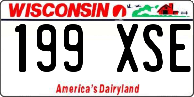 WI license plate 199XSE