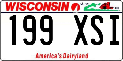 WI license plate 199XSI