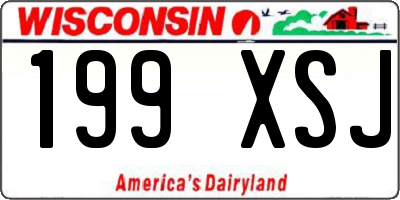 WI license plate 199XSJ