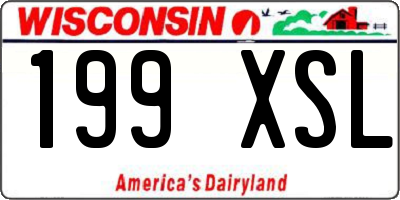WI license plate 199XSL