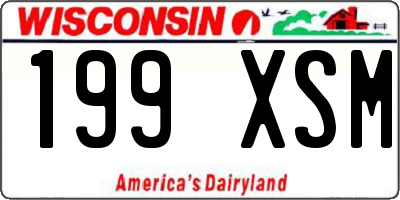 WI license plate 199XSM