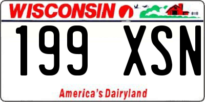 WI license plate 199XSN