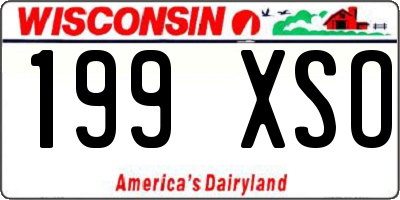 WI license plate 199XSO