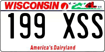 WI license plate 199XSS