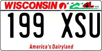 WI license plate 199XSU