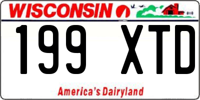 WI license plate 199XTD