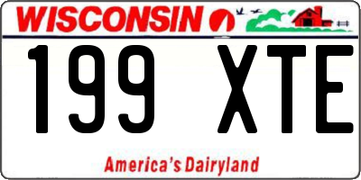 WI license plate 199XTE