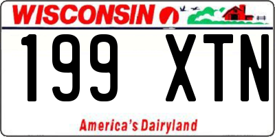 WI license plate 199XTN