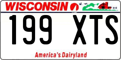 WI license plate 199XTS