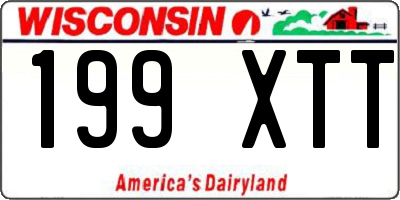 WI license plate 199XTT