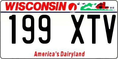 WI license plate 199XTV