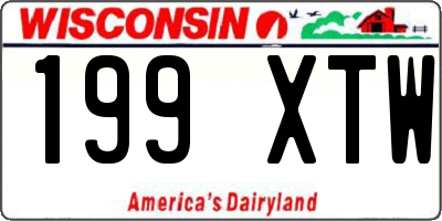 WI license plate 199XTW