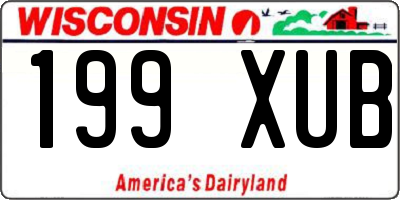 WI license plate 199XUB
