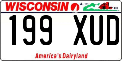 WI license plate 199XUD