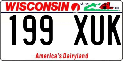 WI license plate 199XUK