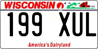WI license plate 199XUL