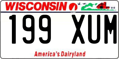 WI license plate 199XUM