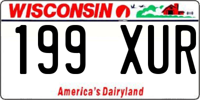 WI license plate 199XUR
