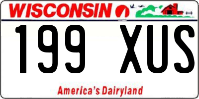 WI license plate 199XUS