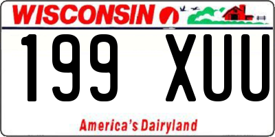 WI license plate 199XUU