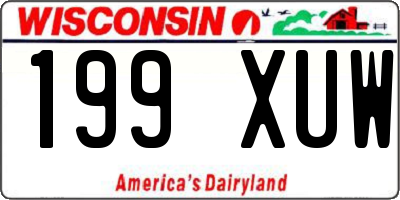 WI license plate 199XUW