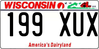 WI license plate 199XUX