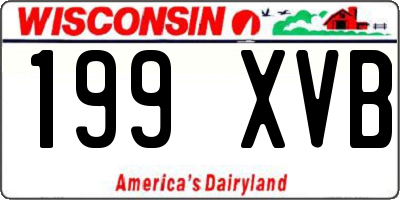 WI license plate 199XVB