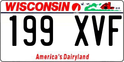 WI license plate 199XVF