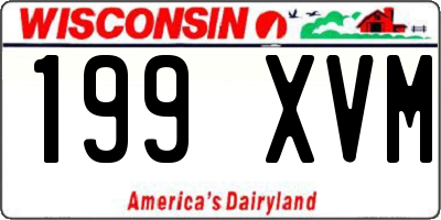 WI license plate 199XVM