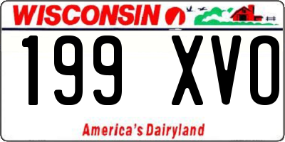 WI license plate 199XVO