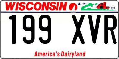 WI license plate 199XVR