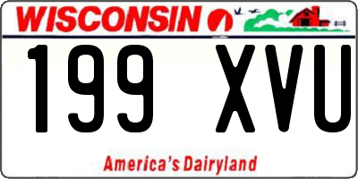 WI license plate 199XVU