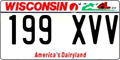 WI license plate 199XVV