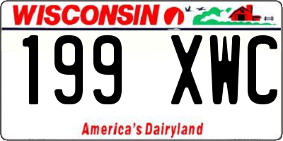 WI license plate 199XWC