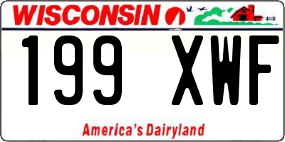 WI license plate 199XWF