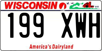 WI license plate 199XWH