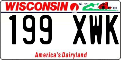 WI license plate 199XWK