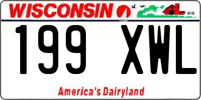 WI license plate 199XWL