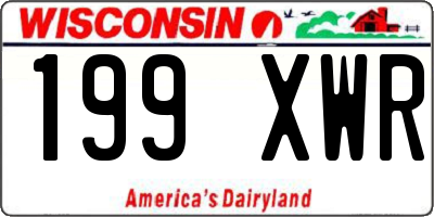 WI license plate 199XWR
