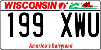 WI license plate 199XWU