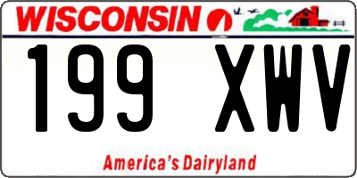 WI license plate 199XWV