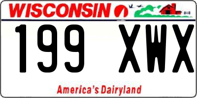 WI license plate 199XWX