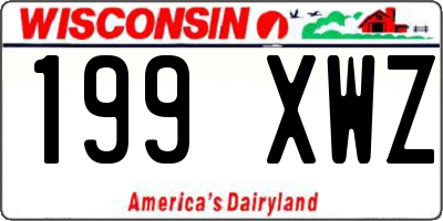 WI license plate 199XWZ
