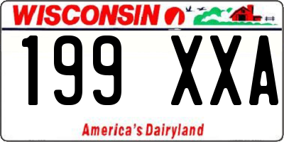 WI license plate 199XXA