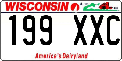 WI license plate 199XXC