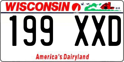 WI license plate 199XXD