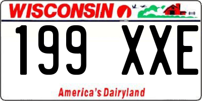 WI license plate 199XXE