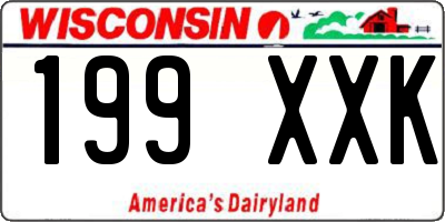 WI license plate 199XXK
