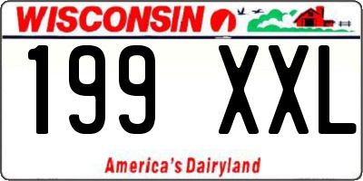 WI license plate 199XXL